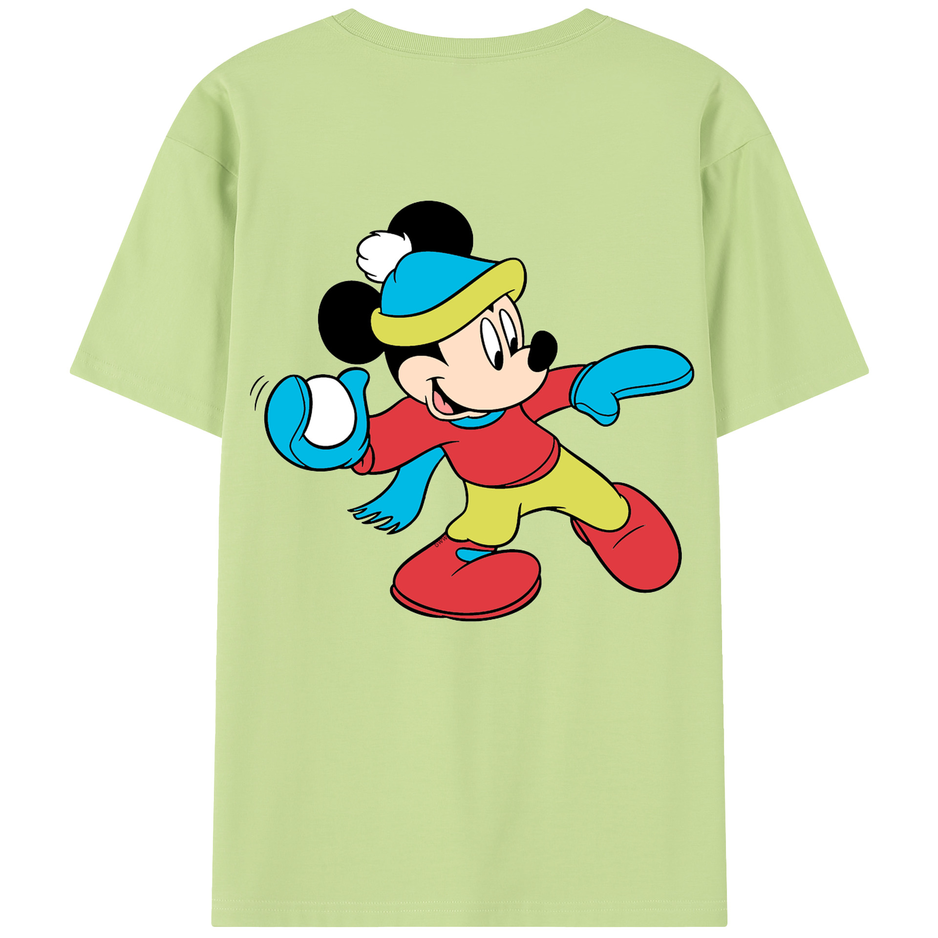 （画像用） ミッキーマウス Mickey Mouse 綿100％半袖Tシャツ（背面プリント）